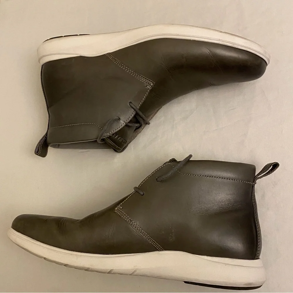 Cole Haan Men's Grand Plus Essex Chukka Boots Shoes Gray Lace Up Size 11.5